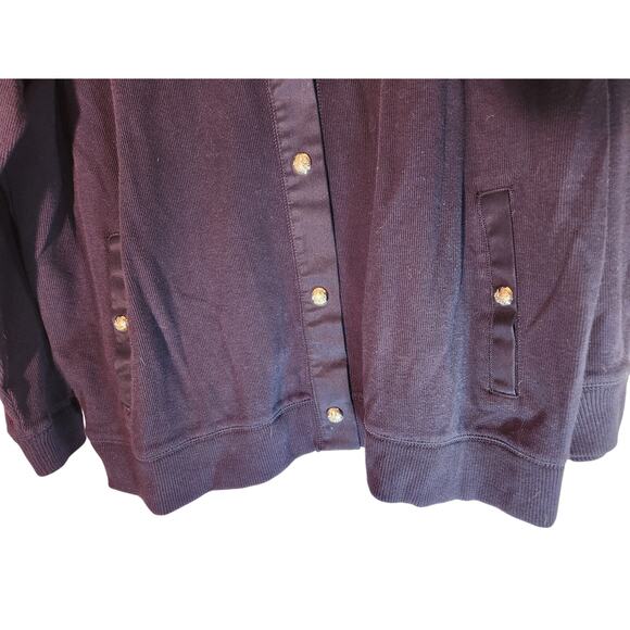 Lauren Ralph Lauren Women's 2X Navy 100% Cotton Button-Up Cardigan Jacket - Picture 2 of 7